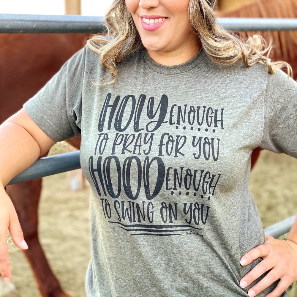 Holy Enough Hood Enough Graphic T In Medium